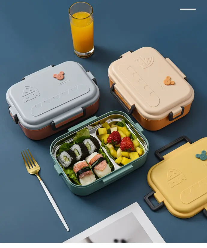 Yum Tum 3 Compartment 800 ML Lunch Box