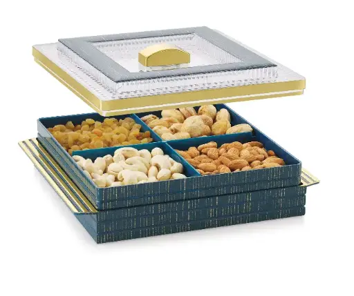 Rustic 4 Compartment Dry Fruit Container