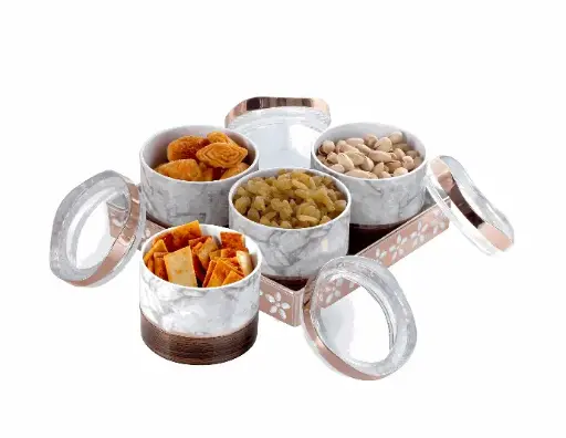 Divine 4 Revolving Dry Fruit Container-500Ml