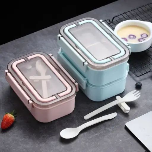 Bento Japanese Style Handle Design 650 ML Lunch Box- Single Layer