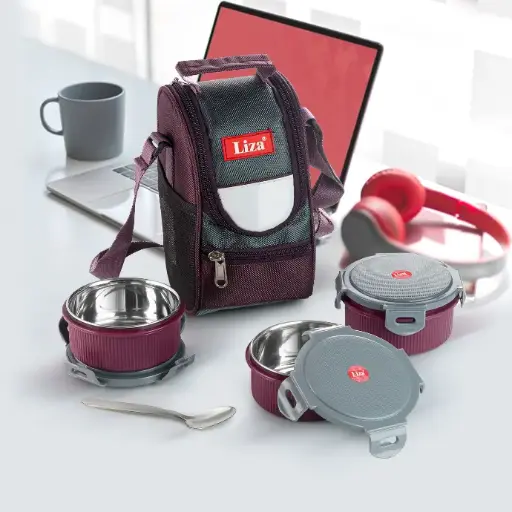 Hot & Fresh 3 Stainless Steel Lunch Box - 900 ML